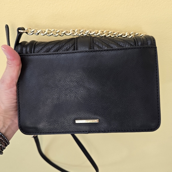 Rebecca Minkoff Black Crossbody Bag with Gold Chain - Picture 11 of 14